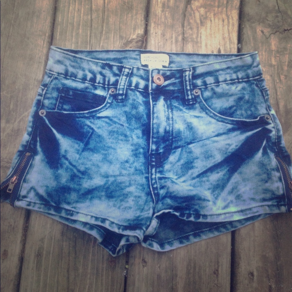 Forever 21 high rise denim shorts